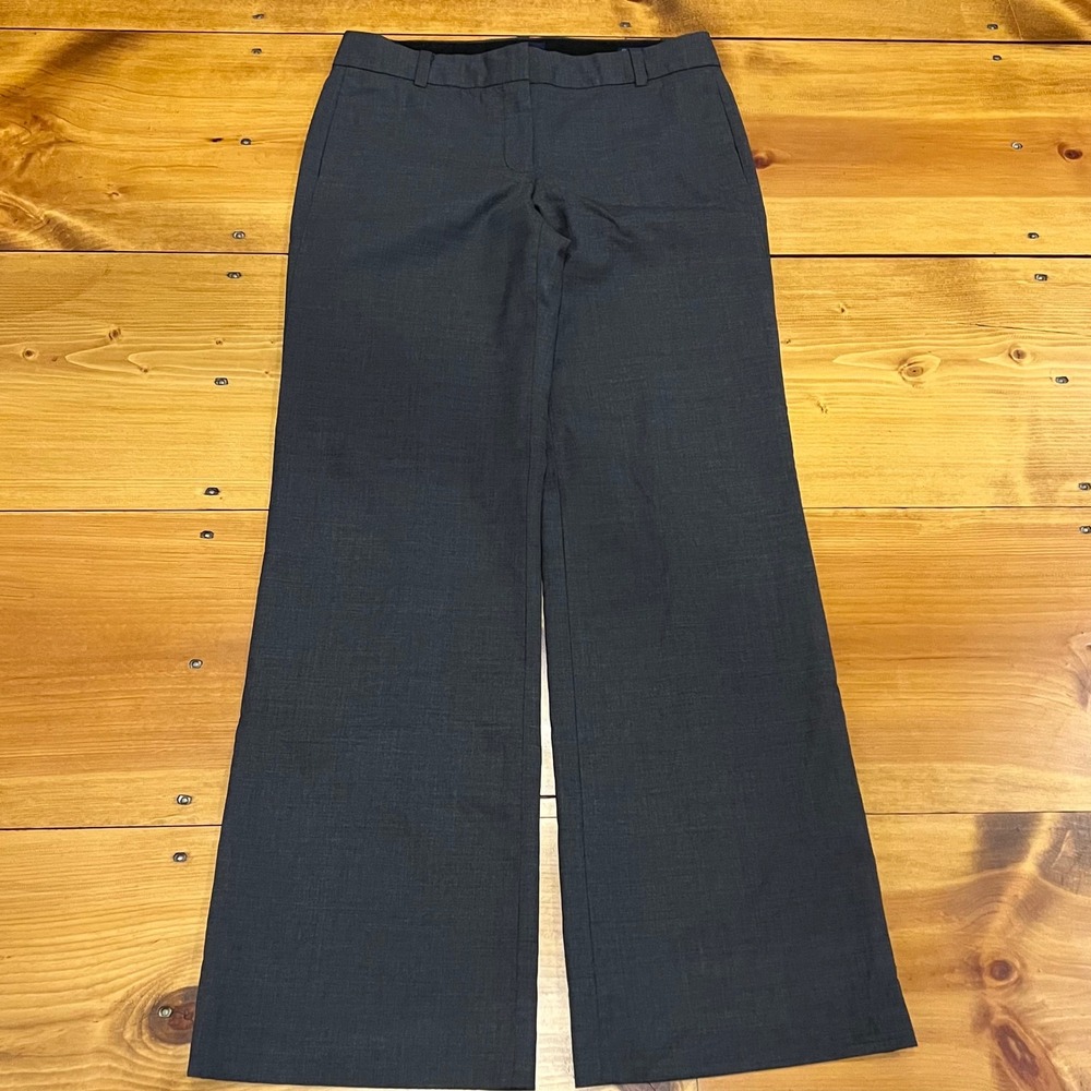J.Crew Favorite Fit Charcoal Gray Wool Blend Dress Pants‎ Trousers Size 6 A6
